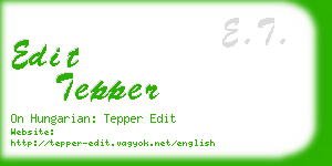 edit tepper business card